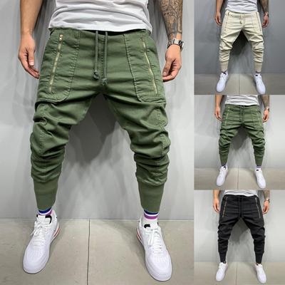 Mode Herren Sport Farbe Verband beiläufige lose Jogginghose Kordelzug Hose