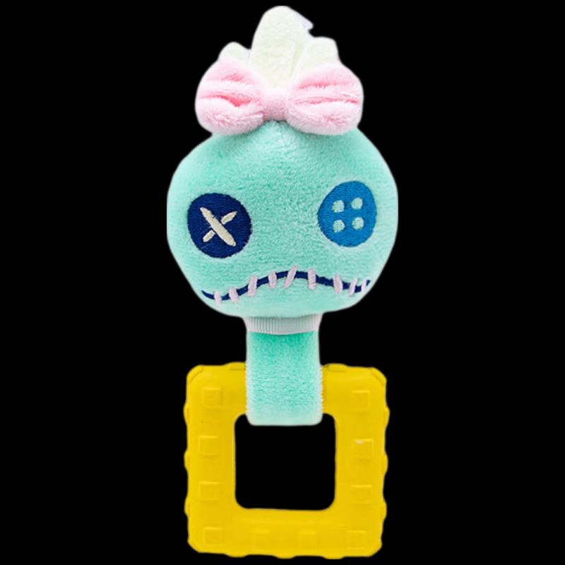 Durable Geometric Squeaky Teething Dog Toy