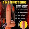 9" Realistic Thrusting Dildo Vibrator with 10 Vibration & Telescopic Modes,360° Rotation,Heating,Strong Suction Cup,USB Rechargeable for Women&Couples
