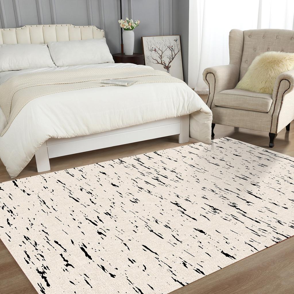 Wohnzimmerteppich Schmutzabweisend und Pflegeleicht Bodenmatte Schlafzimmer Bettvorleger