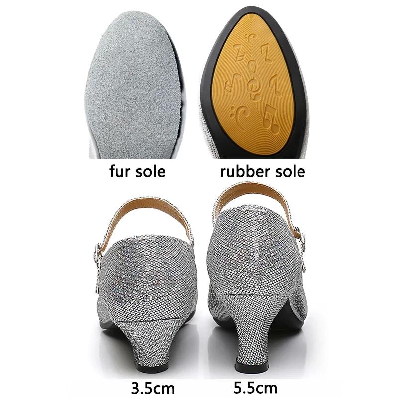 Tênis de Salão Sapatos de Dança Latina para Interior/Exterior Feminino Sola Macia Sapatos de Dança Dedos Fechados para Dança Moderna Jazz Tango