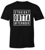 Men's T-Shirt Saying Straight Outta Afterhour Fun Shirt Party Festival Techno
