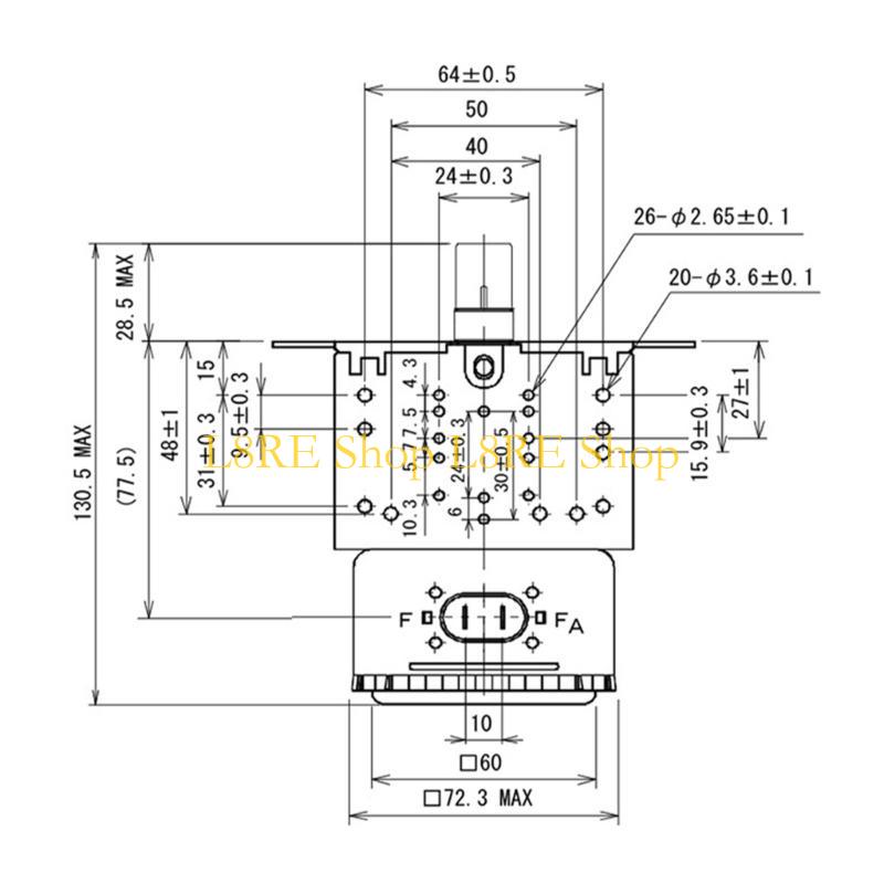 L8RE Microwave Oven Magnetron 2M248J Microwave Oven Tube Metal Texture for Microwave