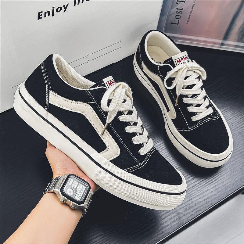 Black Canvas Men's Versatile Casual Shoes, Autumn 2025 Trend – Ideal for Spring and Fall