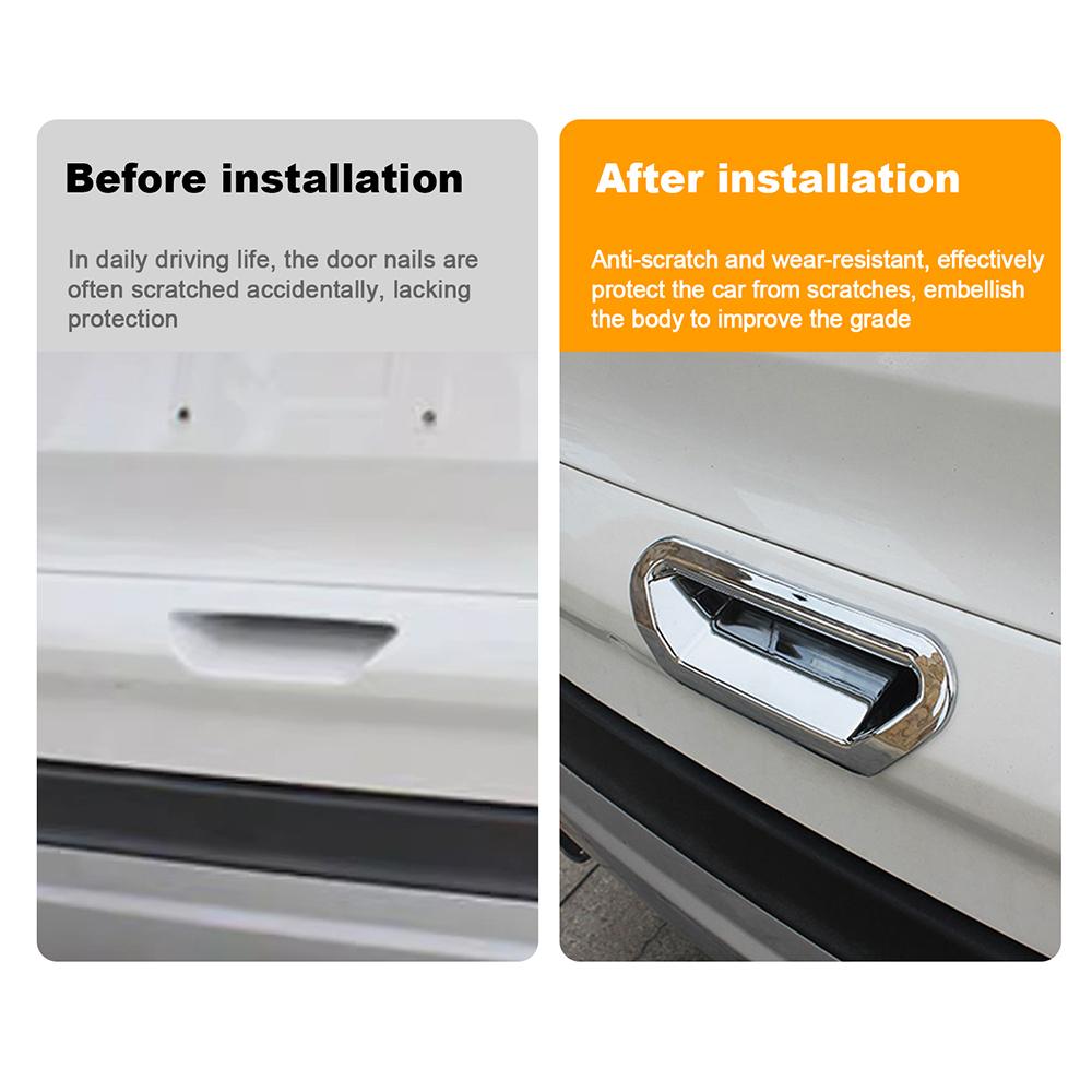 For Ford Escape Kuga 2013 2014 2015 2016 2017 2018 2019 ABS Rear Car Trunk Door Handle Bowl Cover Trim Bezel Styling Accessories