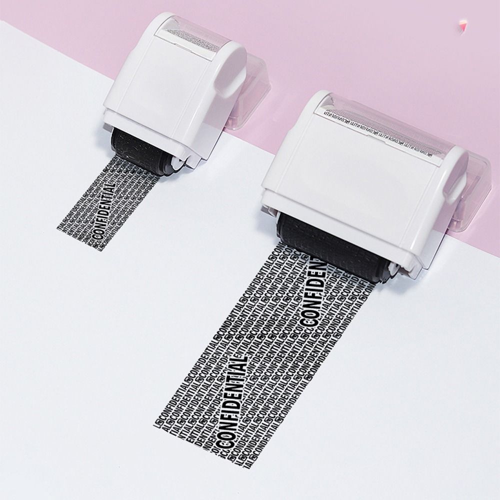 Leakproof Identity Theft Protection Roller Stamp Portable Roller Stamp Manual Roller Stamp Garbled Chapter Ink Refill