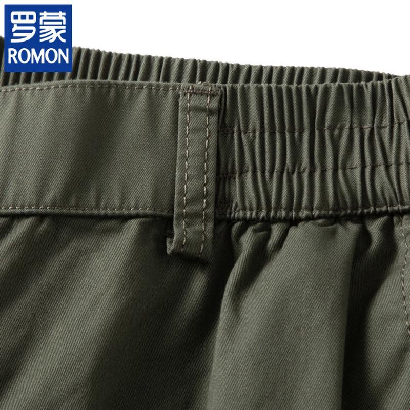 ROMON Men's 100% Cotton Casual Cargo Shorts
