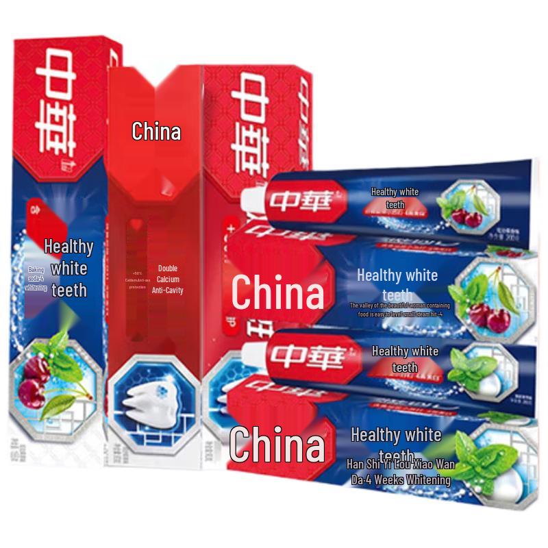 Zhonghua Double Calcium Anti-Cavity Toothpaste Family Pack