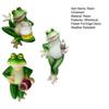 Miniature Frog Figurine Garden Drinking Frog Statue Planter Hugger Resin