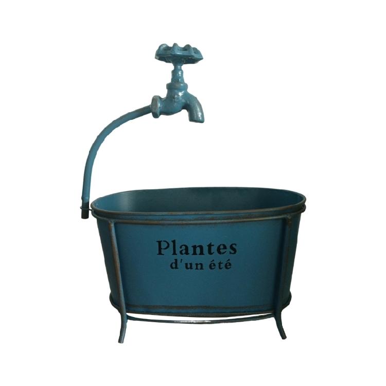 Green Ovals Planter With Decorative Spout High Leg Flower Stand Outdoor Planter For Garden Balcony