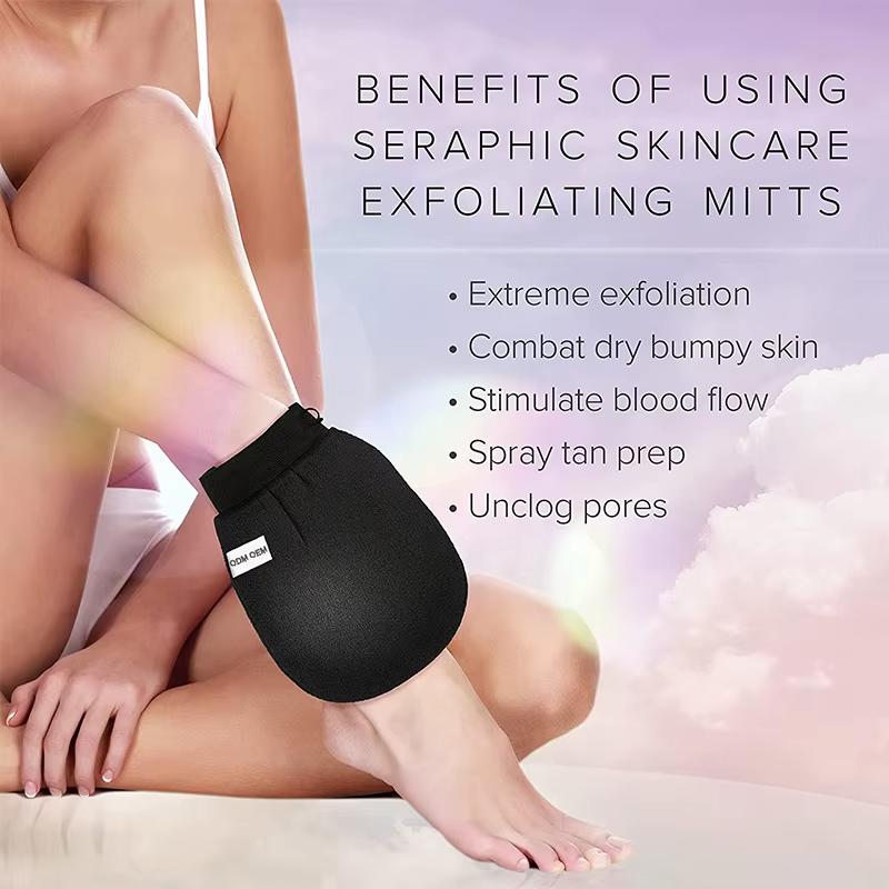 Marockansk Hammam Bad Skrubbhandske Exfolierande Kropp Ansikte Brun Utan Sol Massagehandske Exfolieringshandske Slumpfärg Bad Dusch Tvätt