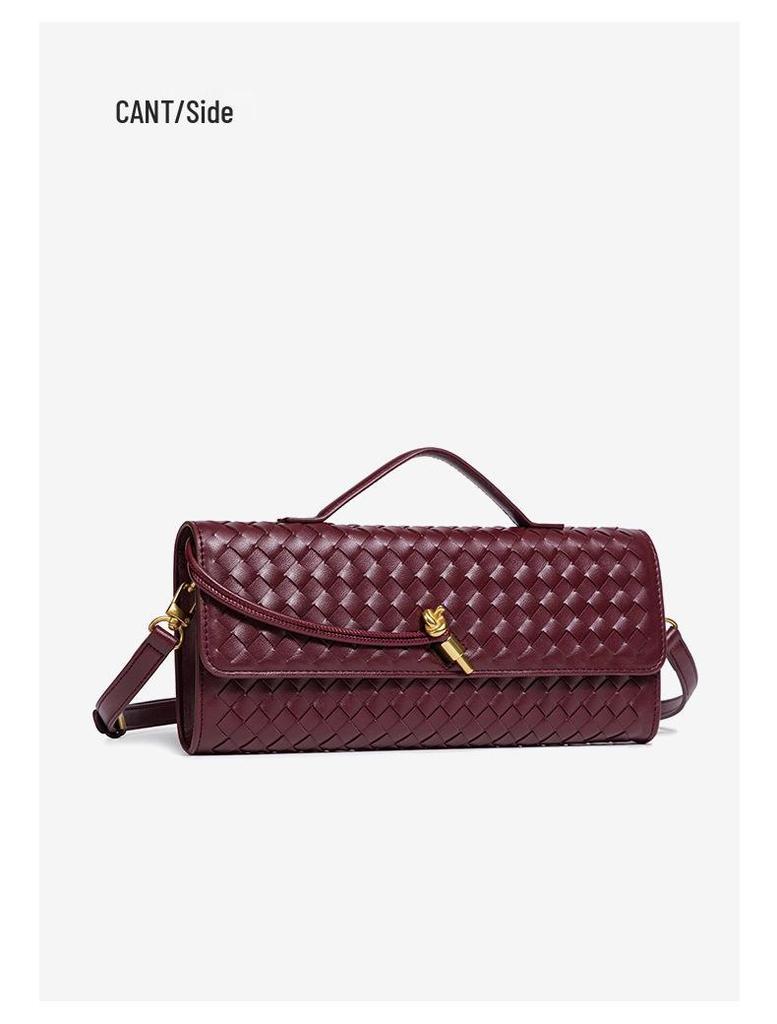 Chinese Style Handmade Woven Accordion Handbag - Crossbody & Shoulder Design for Evening or Casual Use