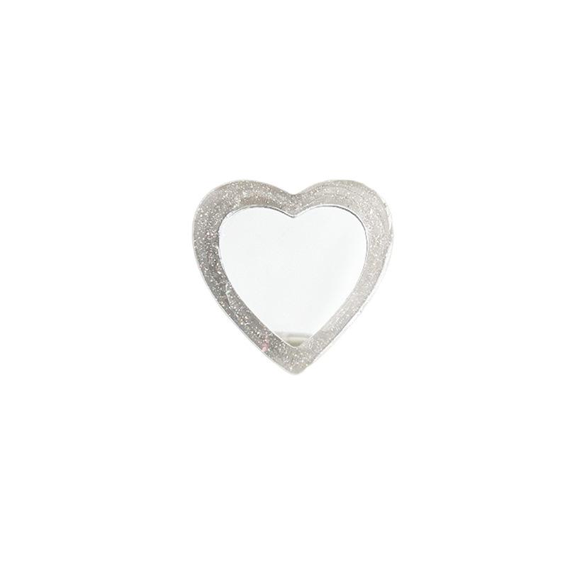 Love Mirror Sticker Glitter Powder Mobile Phone Airbag Bracket Creative Portable Makeup Mirror Niche Portable Ring