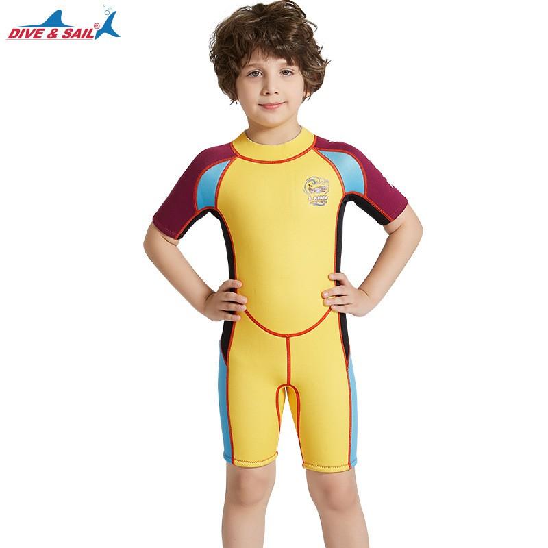 2.5mm Kids Full Wetsuit Snorkeling Swimming Dive Suit Boys Thermal UV Protection