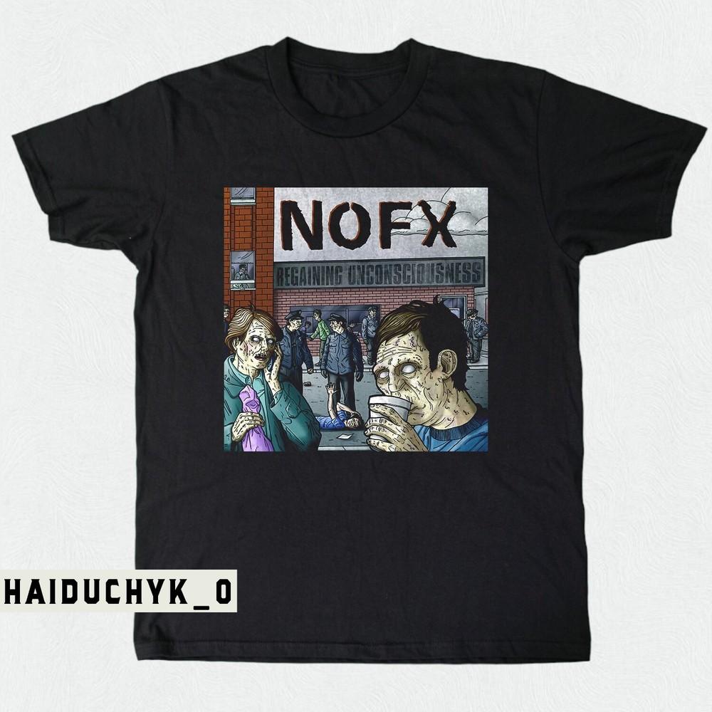 Nofx Punk Rock Regaining Unconsciousnes<wbr/>s Unisex Black T-shirt Size S-5XL