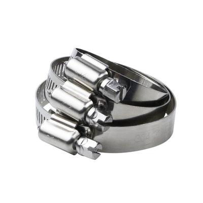 Abrazaderas de Manguera y Tubería de Acero Inoxidable 304 con Accionamiento de Tornillo sin Fin: Adecuado para Tuberías de Agua, Campanas Extractoras, Lavadoras y Tuberías de Gas.