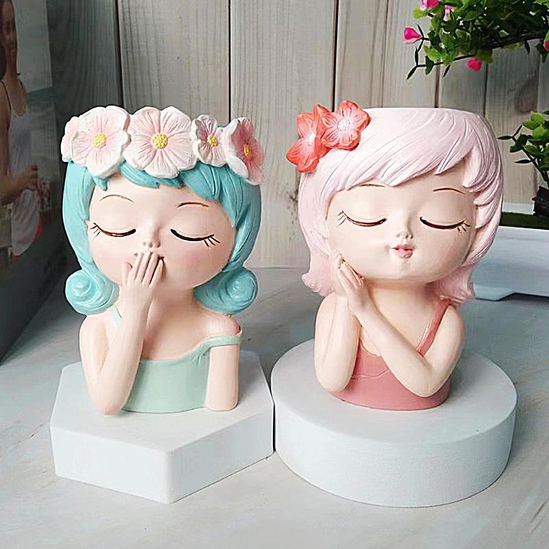 Vaso Fioriera 3D per Ragazze Fate Pianta Succulenta Contenitore Fiorito per Caffetteria Cucina Salotto Camera da Letto Giardino di Casa Decorazione Fioriera