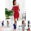 Elegant Women Vintage Dress Lace O-neck With Patchwork Hollow Out Short Sleeves