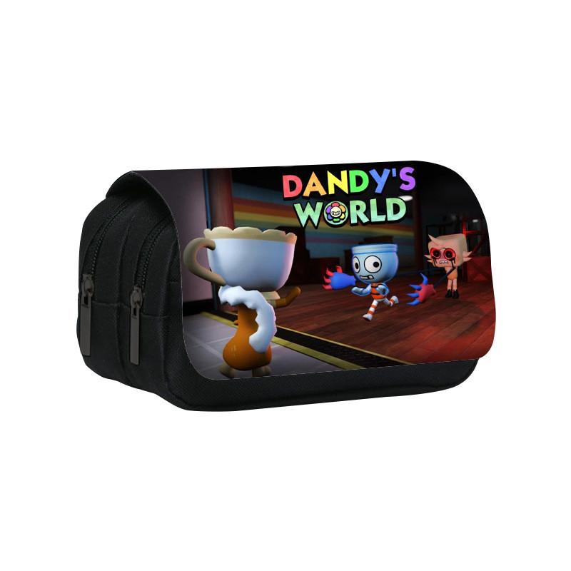 Dandys World Sunflower Design Nylon Pencil Case With Two Layers For School Use