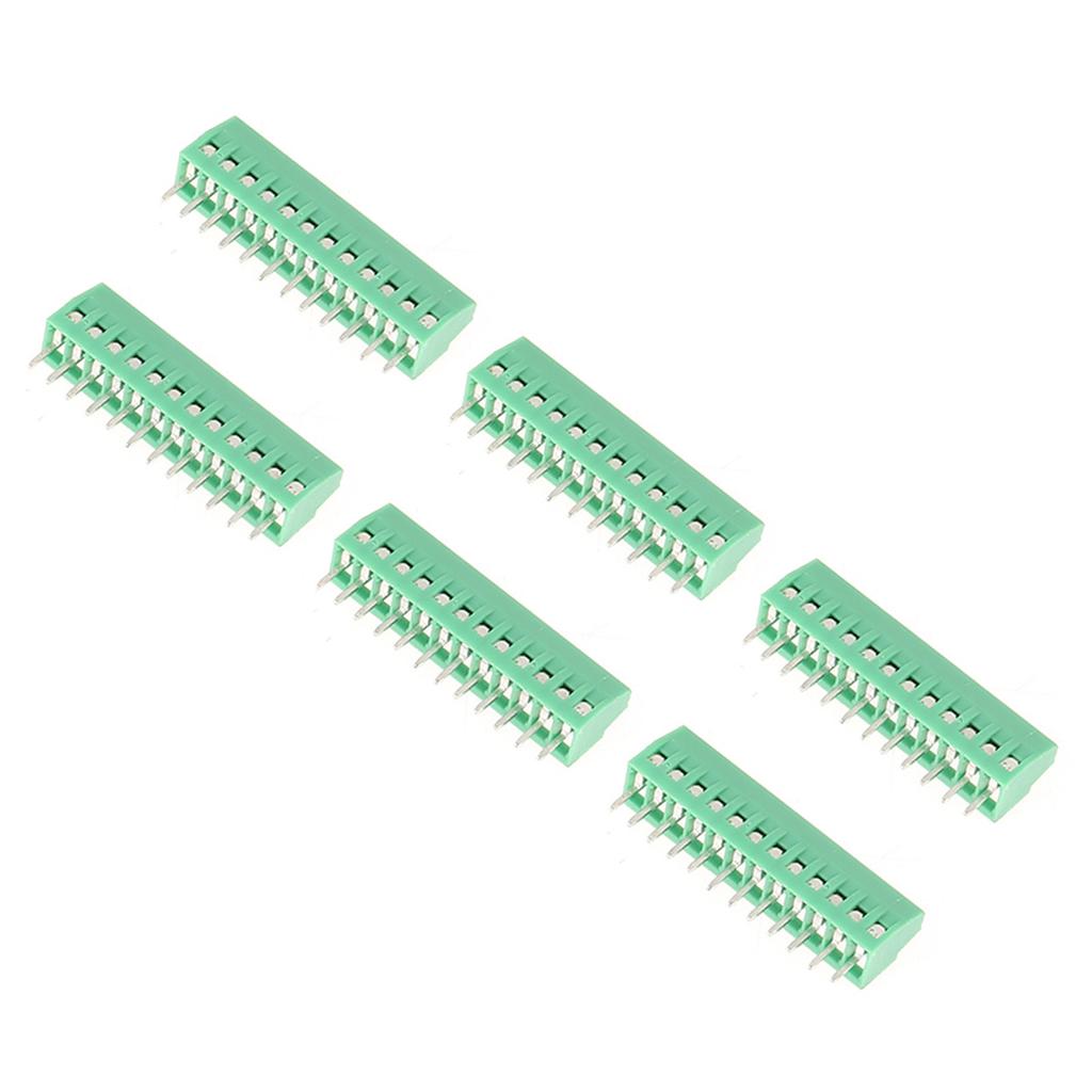 10pcs set 12 Pin 2.54mm Pitch Green PCB Universal Screw Terminal Block Connector