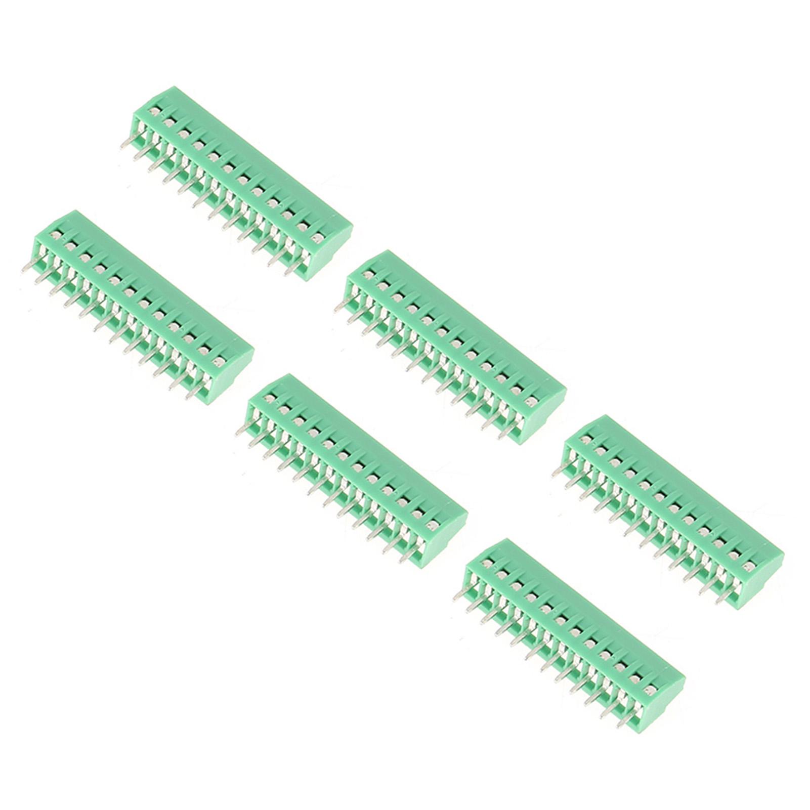 

10pcs set 12 Pin 2.54mm Pitch Green PCB Universal Screw Terminal Block Connector