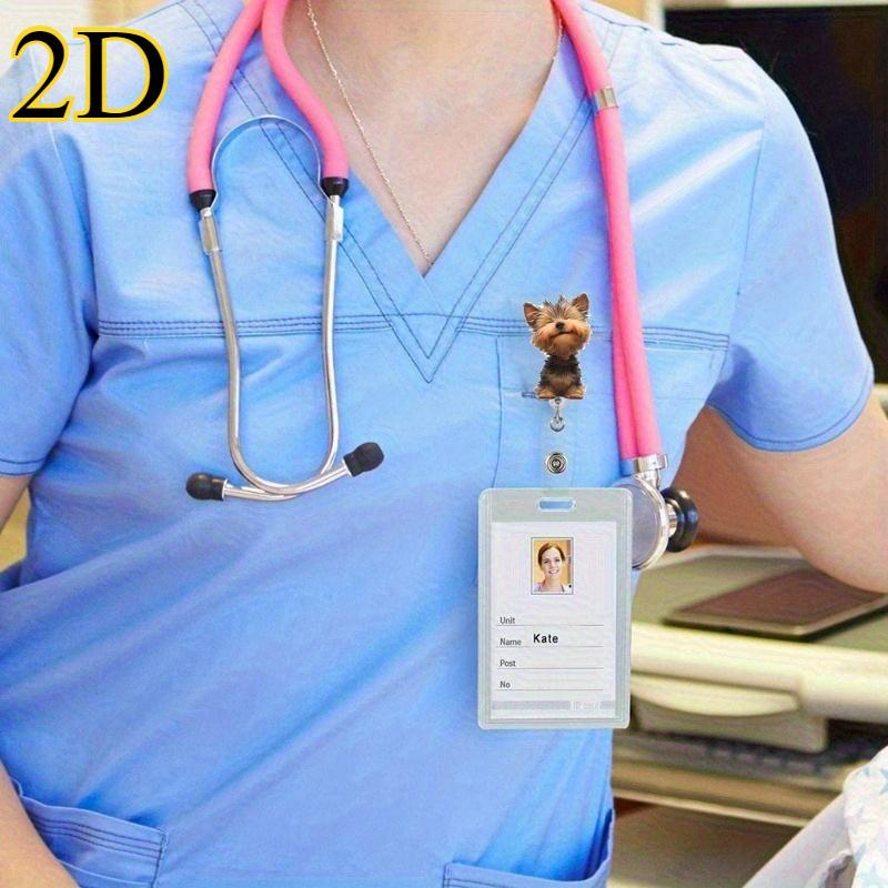 Fun Shape Badge Clip for medical, office, and education professionals. A great gift for dog lovers.