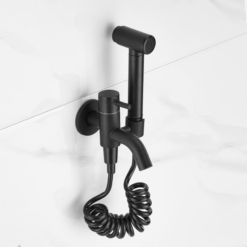 High Pressure Non Electric Eco-Friendly Easy Installation Modern Brass Wall-Mounted Bathroom Shower Bidet Toilet Dual