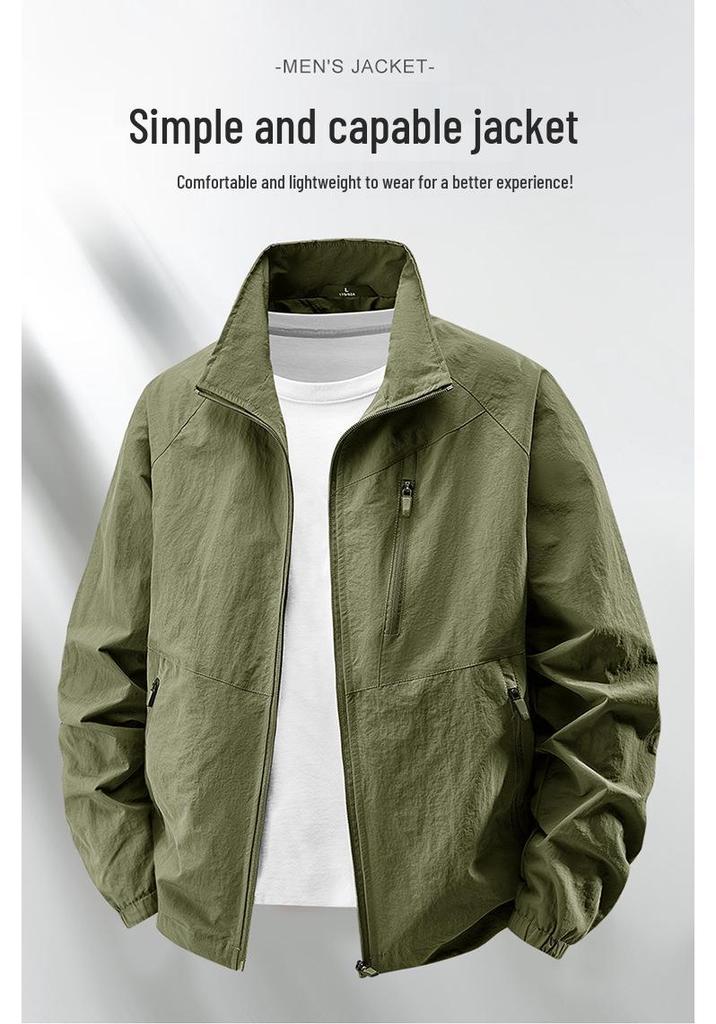 Men's Cross-Season Casual Outdoor Jacket - Versatile Loose Fit for Spring and Autumn Sports or Mountaineering.