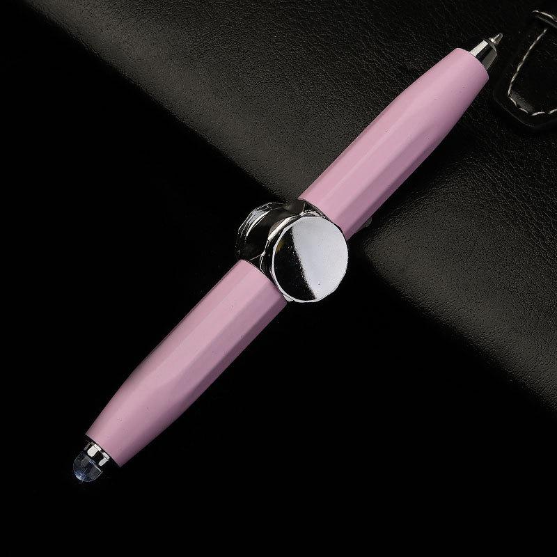 Multipurpose Light-Up Spinning Ballpoint Pen - Creative Metal Spinner for Stress Relief