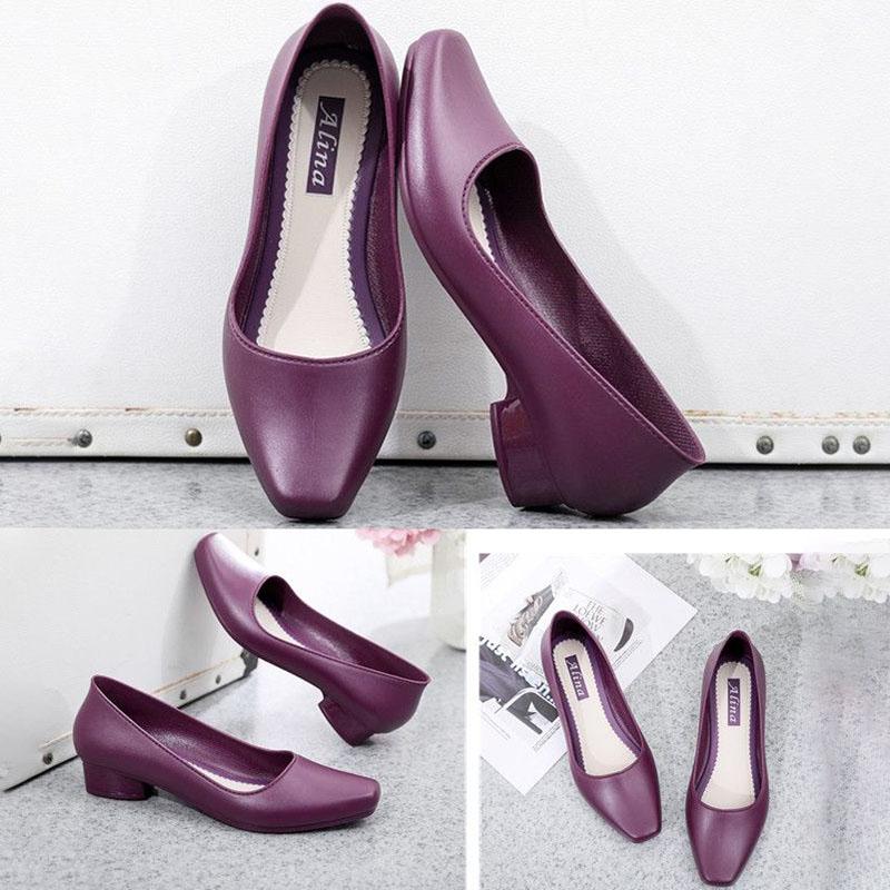 Einzelschuh Damen Koreanische Version Mode Weiche Sohle Bequeme Oberbekleidung Damen Sandalen Rutschfeste Blockabsatz Arbeitsschuhe Vier Jahreszeiten Gummischuhe