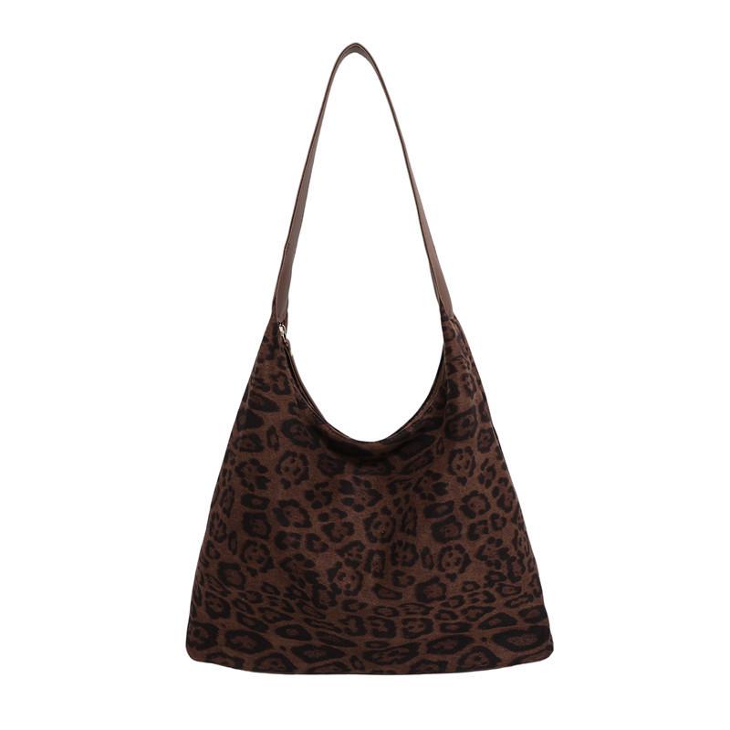

Leopard Print Tote Bag For Women Large Capacity Pu Fashion Casual Daily Use