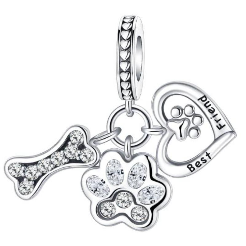 Sparkling Birthstone Charms Copper Heart Key Birthday Pendant Fit Original Necklace Bracelet Women Jewelry Diy Gift