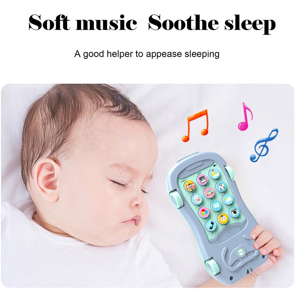 Kids Phone Toy With Music And Vibration Bilingual For Baby Early Learning Toy
