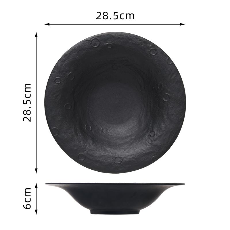 BRMeteorite Style Ceramic Plate French Restaurant Main Dish Cuisine Tableware Dessert Steak Plate Creative Home Kitchen TablewareEY