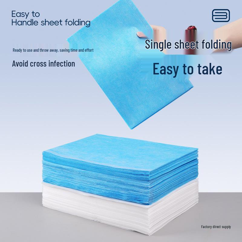 100 Disposable Waterproof Oil-Proof Bed Sheets with Hole for Spa, Beauty Salon, or Massage Table