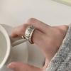 Retro Vintage Letter Design Open Ring Women Men Punk Hip Hop Theme Jewelry Gifts Accessories
