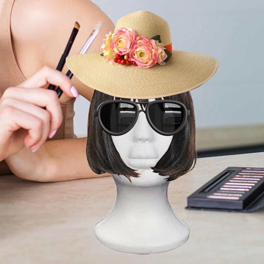Head Mould Foam Family Foam Head Foam Head Fixed Props Display Head Wig Practice Mannequin Manikin Model Display Props