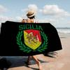 S-Sicilian Flag Fashion Microfiber Blanket Quick Drying Beach Towels Oversized Printing Super Absorbent Pool Towel Blanket