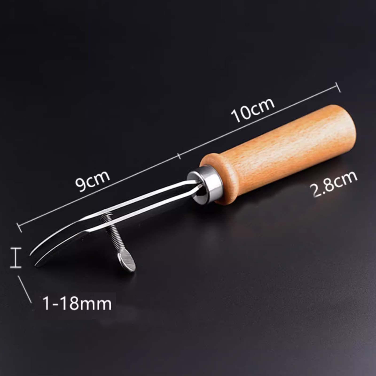 

Handmade Leather Edge Stitcher, Adjustable Width Leather Edger with Stainless Steel Blade & Wood Handle for Punching Marking China Mainland