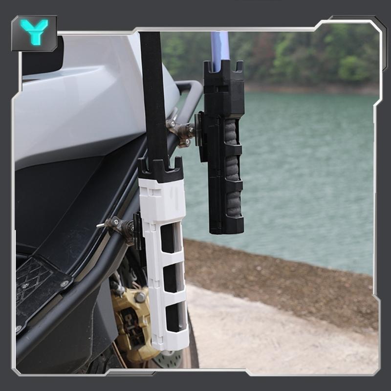 Electric Motorcycle Rod Storage Fishing Rod Holder Tube ABS Materials Quick Installation For Outdoor Fishing Camping