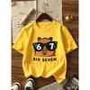 T-shirt Graphique Capybara Dessin Animé pour Enfants Impression Chiffre 6 7 Style Cool T-shirt d'Été Streetwear pour Filles Garçons