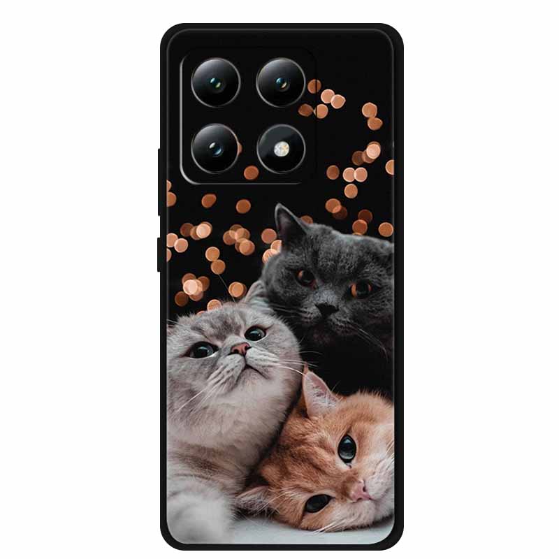 Handyhülle Für Xiaomi 15T Pro 5G Rückseite Hüllen Schwarzes Silikon Weiches Coque Für Xiaomi 15T 5G Hülle 15 T Pro 6,83" Fundas Schale