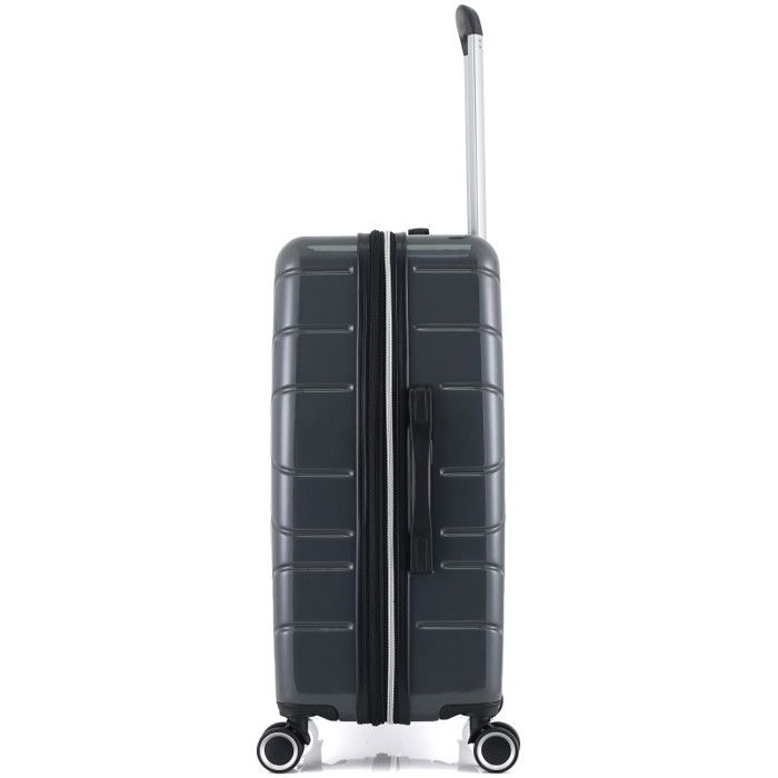 Rigid Expandable Cabin Suitcase Trolley Polycarbonate - LYS Paris 393 - 393 &; 395 Dark Grey -