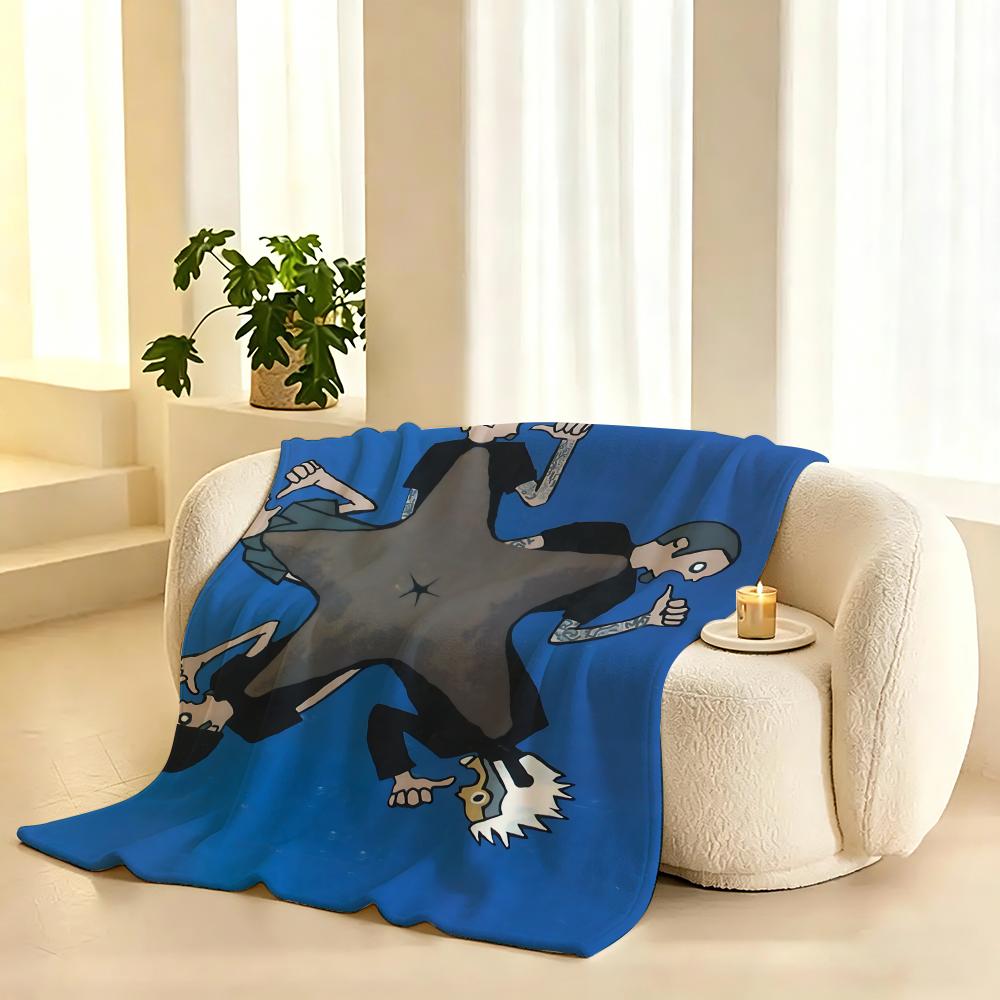 Band Limp Bizkit Throw Lightweight 240g Flannel Blanket Soft Skin-friendly for Summer Cooling