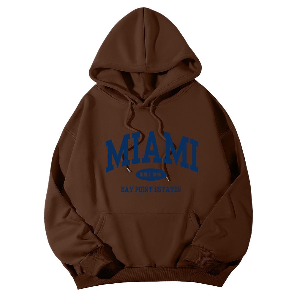 New casual sports sweater fleece hooded sports sweater men's and women's autumn and winter sports fashion