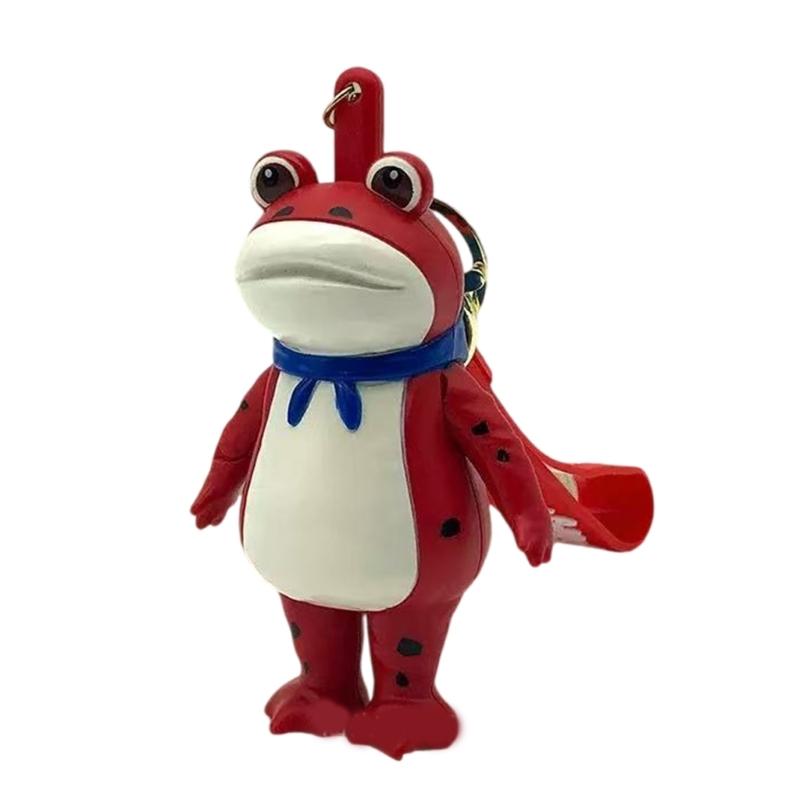 

Simple Fidgets Toy Press Saluting Frogs Keychain Stress Relief Hand Toy Backpack Charm Accessories Valentines Day червоний