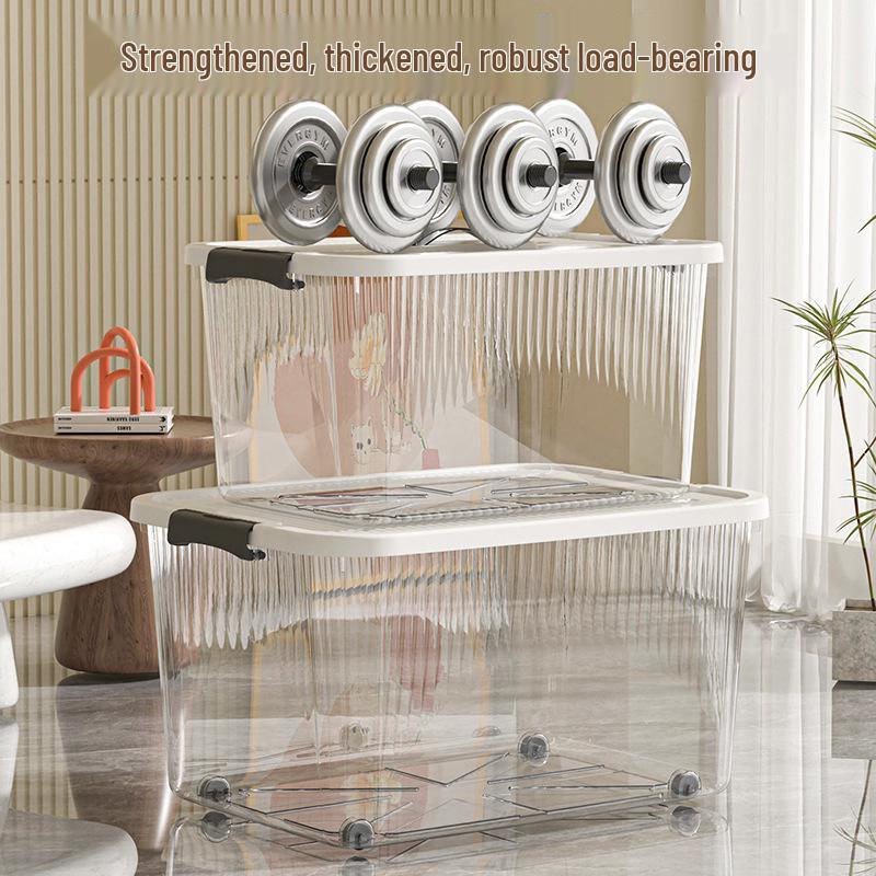 Extra Large Transparent High-Grade Plastic Storage Box for Home