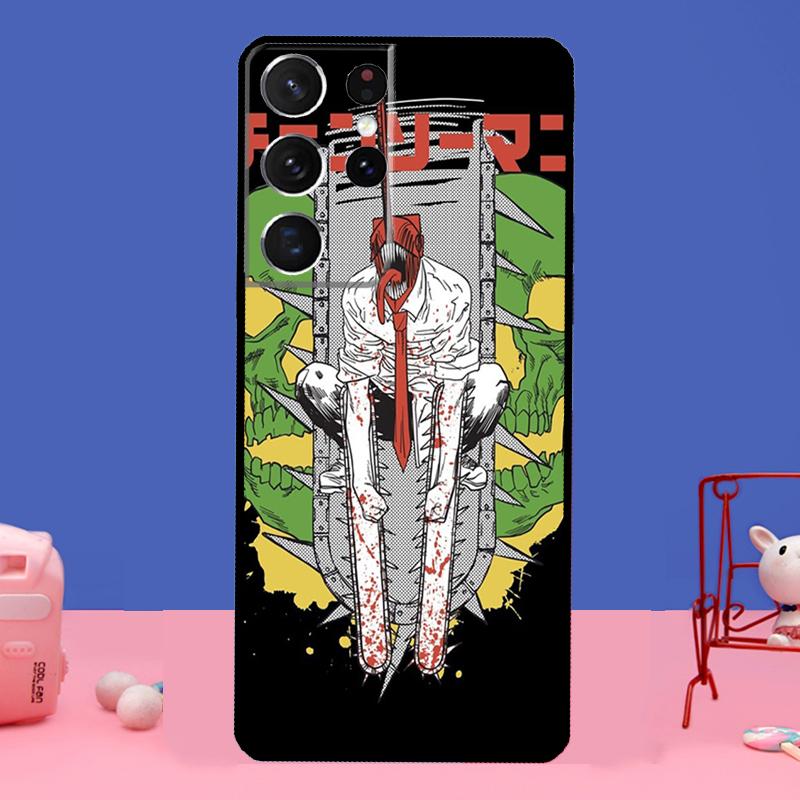 Chainsaw Man Horror Anime pentru Samsung Galaxy S20 FE S21 Ultra Note 20 S8 S9 S10 Note 10 Plus S22 Ultra Husă