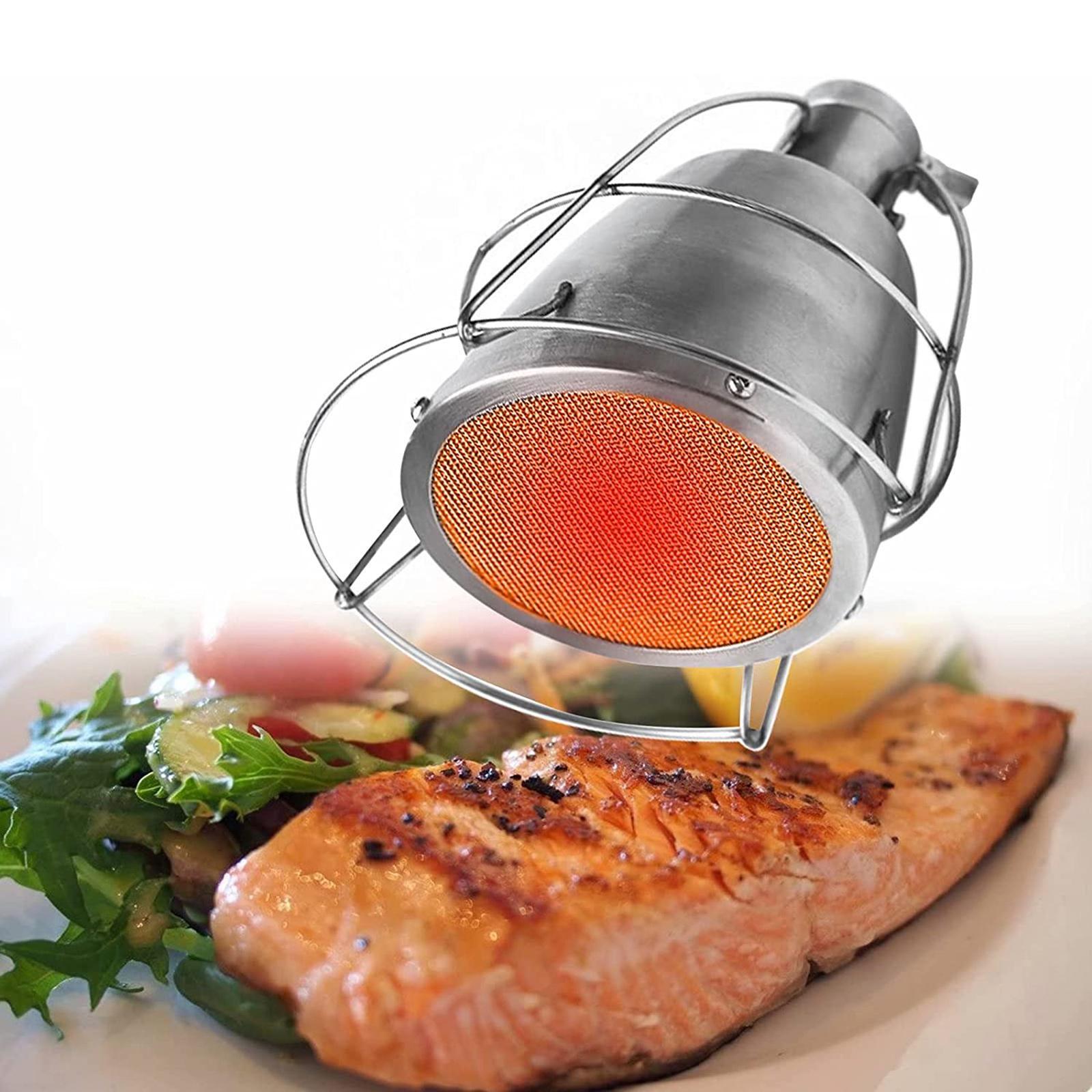 Steel Culinary Torch Attachment Multi-Function Chef Cooking Torch for Steak argento