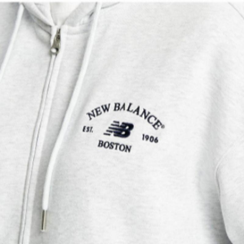 New Balance Half Club  Nbmdd4a013 Lg Heritage Hoodie Zip Up Unisex Hoodie